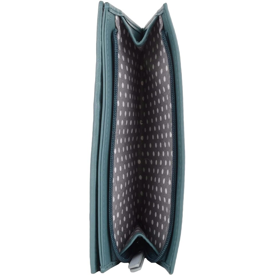 image 1 of Genuine Soft Leather Bi-Fold RFID Protected Multi-Colour Purse | Blue | Aqua