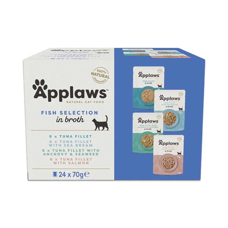 image 1 of Applaws Cat Pouch Fish Multi Pack 48 x 70g