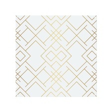 Golden Geo Pattern Splash Back | White