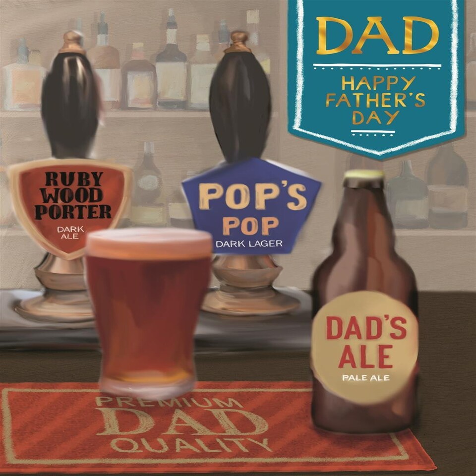 image 1 of Pop's Pop Beer Ale Dad Father's Day Card Hallmark