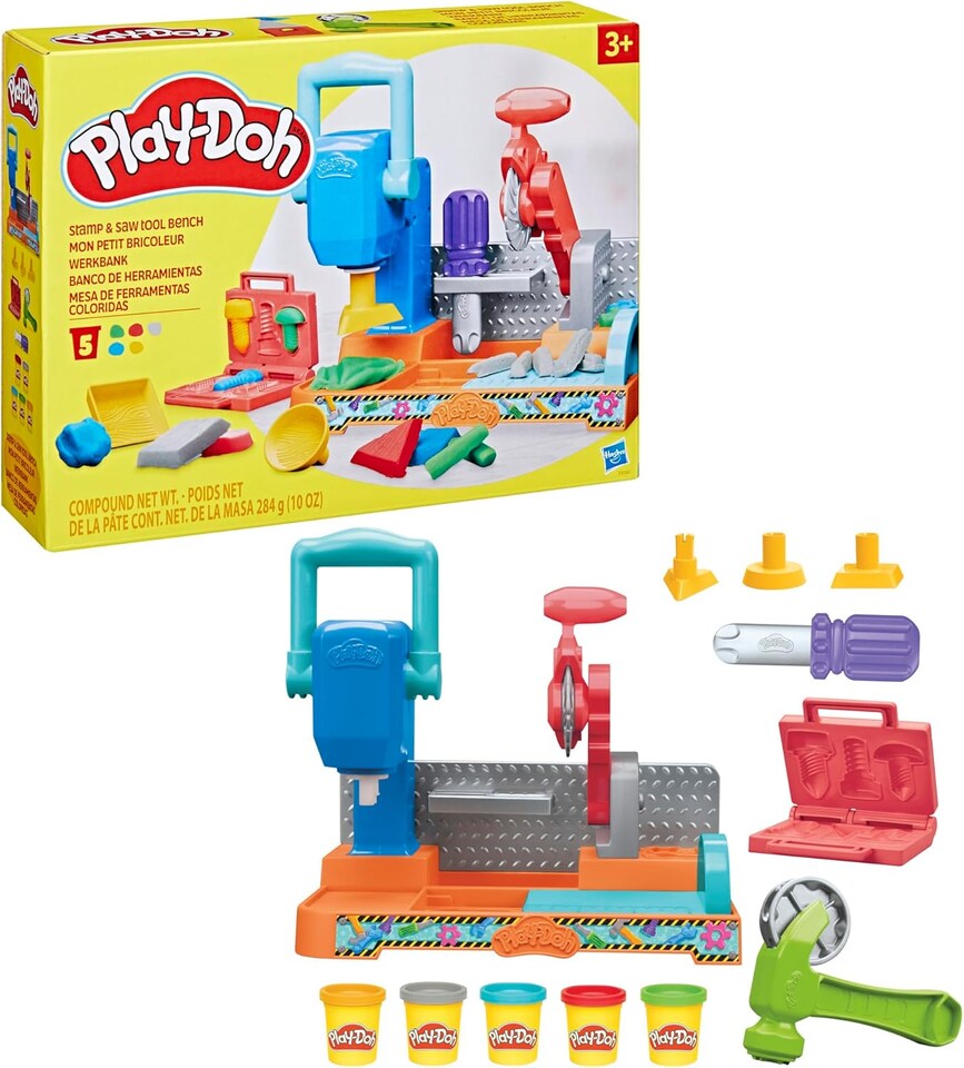 image 1 of Play Doh Stamp N Saw Tool Bench