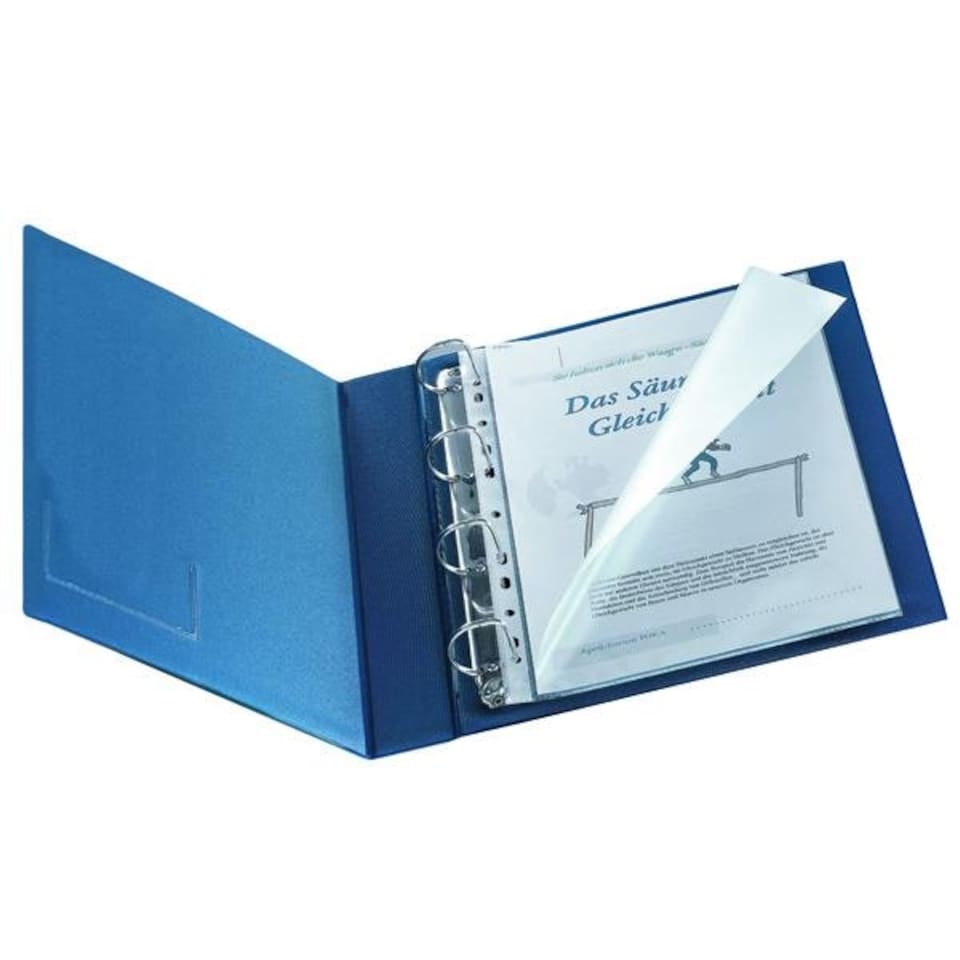 image 1 of Pack of 25 A4 Top and Left Side Opening Polypropylene Punched Pocket