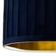 image 7 of Sundance - Navy Blue Velvet Pleated 25cm Lamp Shade with Gold Inner | Blue | Pleated navy velvet with gold cardboard inner detail | 1