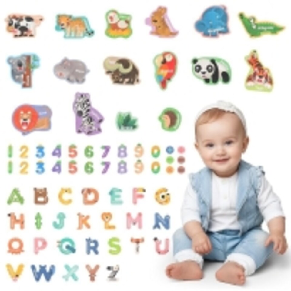 image 1 of Magnetic Number & Pattern Puzzle – Interactive Math Learning Toy for Kids – Early Learning & Travel-Friendly