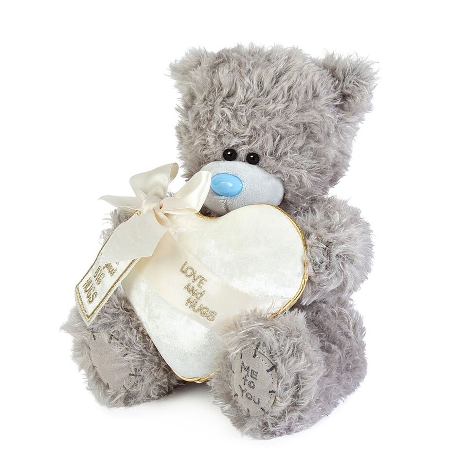 image 1 of Me to You Cute Plush Love & Hugs Bear 19cm High Presented On Premium Gift Plinth Signature Collection