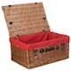 image 6 of 51cm Double Steamed Wicker Picnic Basket with Lining Grey | Grey | One Size