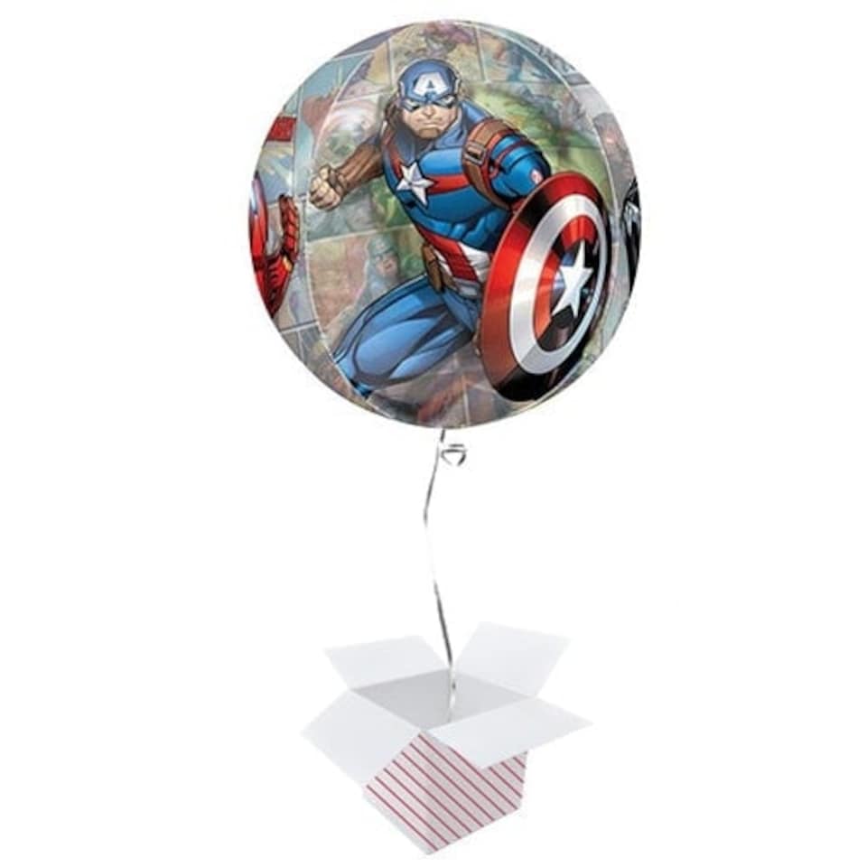 image 1 of Avengers Powers Unite Orbz Foil Helium Balloon - Inflated Balloon in a Box