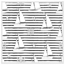 Sailboats (Picture Frame) White | M
