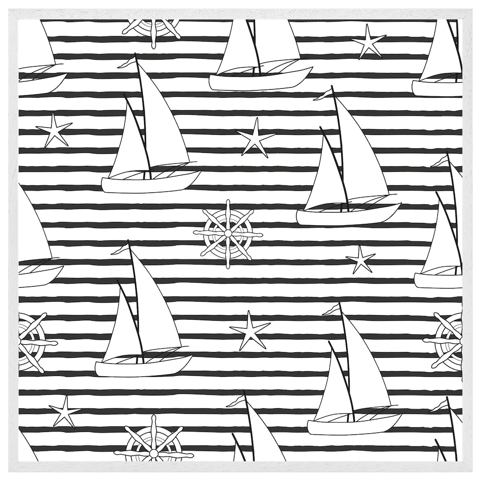 image 1 of Sailboats (Picture Frame) White | M