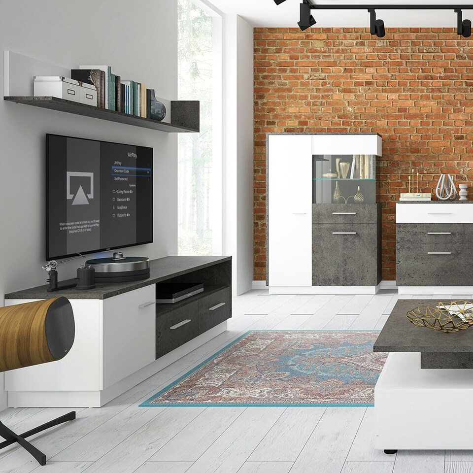 image 1 of Zingaro 1 Door 2 Drawer Wide TV Cabinet