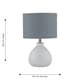 image 7 of First Choice Lighting Tuscan White Ceramic Lamp with Grey Shade White | Grey