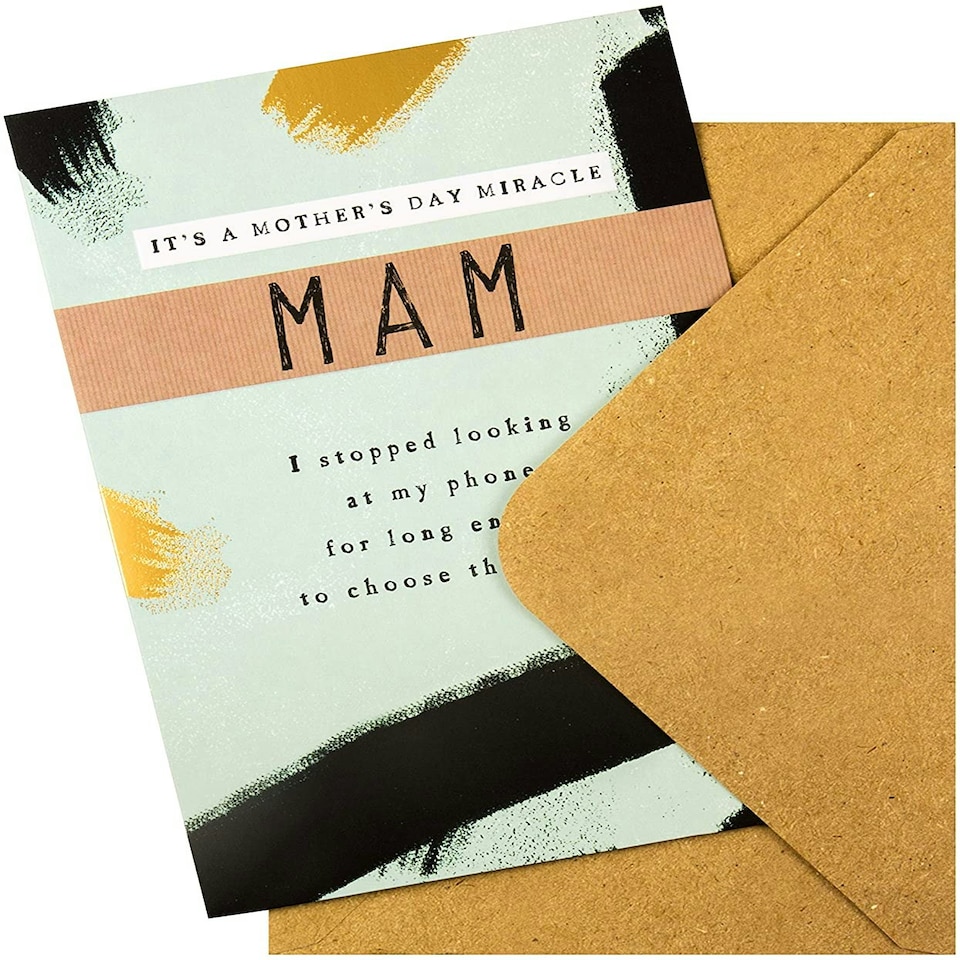 image 1 of Mam Mother's Day Card Embossed Contemporary Design  (DNE)