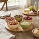 image 3 of Ceramic Bowl Set Flower Shape Pastel Serving Modern Dish Set | Multi | Multicoloured | 6 Pcs | 1