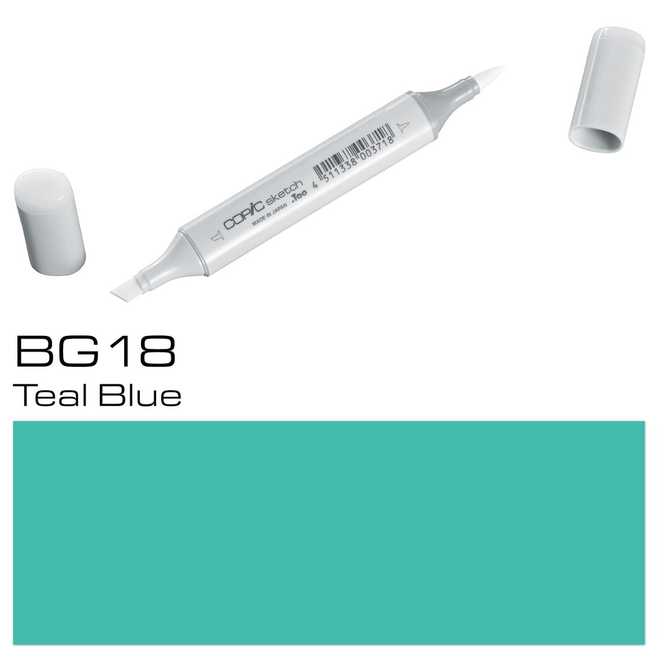 image 1 of Copic Sketch Marker, Teal Blue, Single Pen