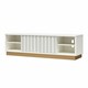 image 4 of Rene Modern Scallop TV-Stand White Bronze White | White Bronze