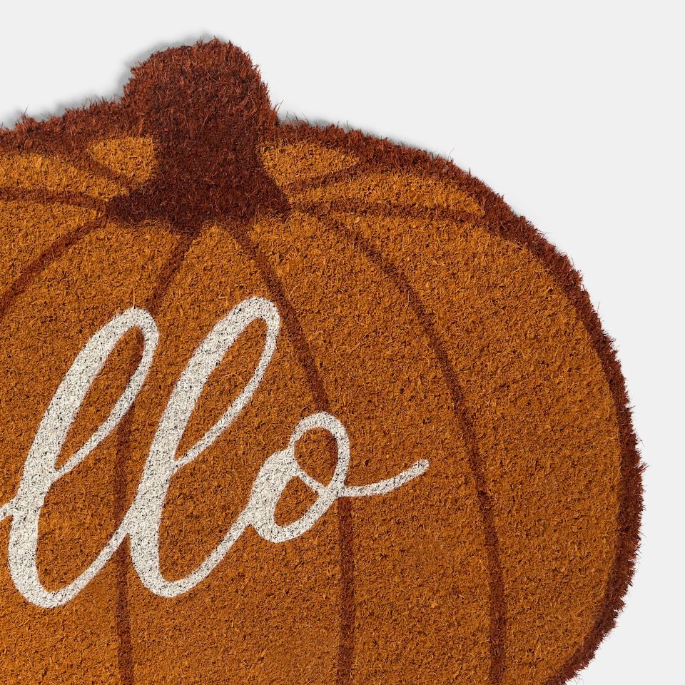 image 1 of OHS Pumpkin Autumnal Heavy Duty Coir Matting Floor Non-Slip Indoor Outdoor Doormat