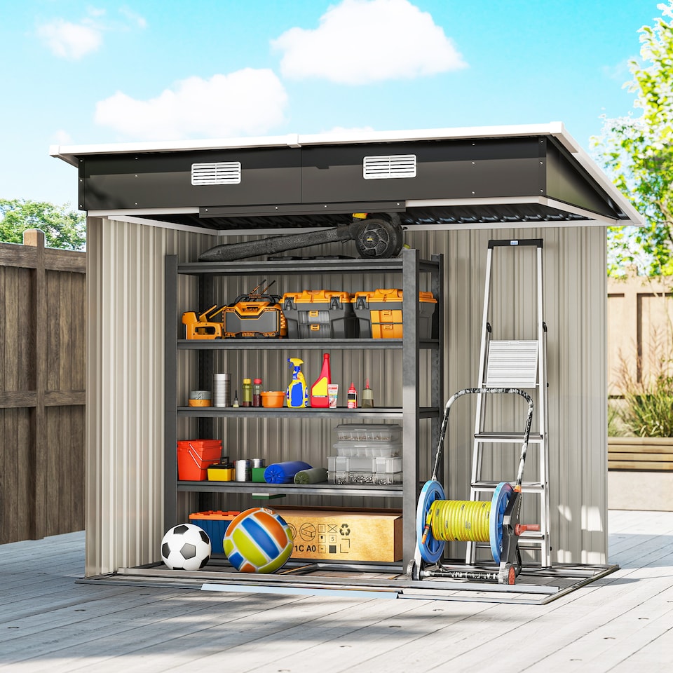 image 1 of Outsunny 7 x 4ft Outdoor Garden Storage Shed for Garden