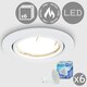 image 1 of ValueLights Pack of 6 Fire Rated White Tiltable GU10 Recessed Ceiling Downlights - Complete with 5w LED Bulbs 3000K Warm White | White