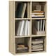 image 1 of HOMCOM Cubic Cabinet Bookcase Storage Shelves for Home Office, Oak