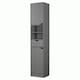 image 1 of 2 Door 1 Drawer Bathroom Cabinet White | Grey / Grey