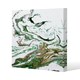image 1 of Green & Gold Marble (Canvas Print) 114 x 114 x 4cm