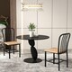 image 4 of COSTWAY Set of 2 Dining Chair Armless Spindle Kitchen Chairs Black