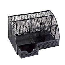 6 Compartment Wire Mesh Desktop Organiser