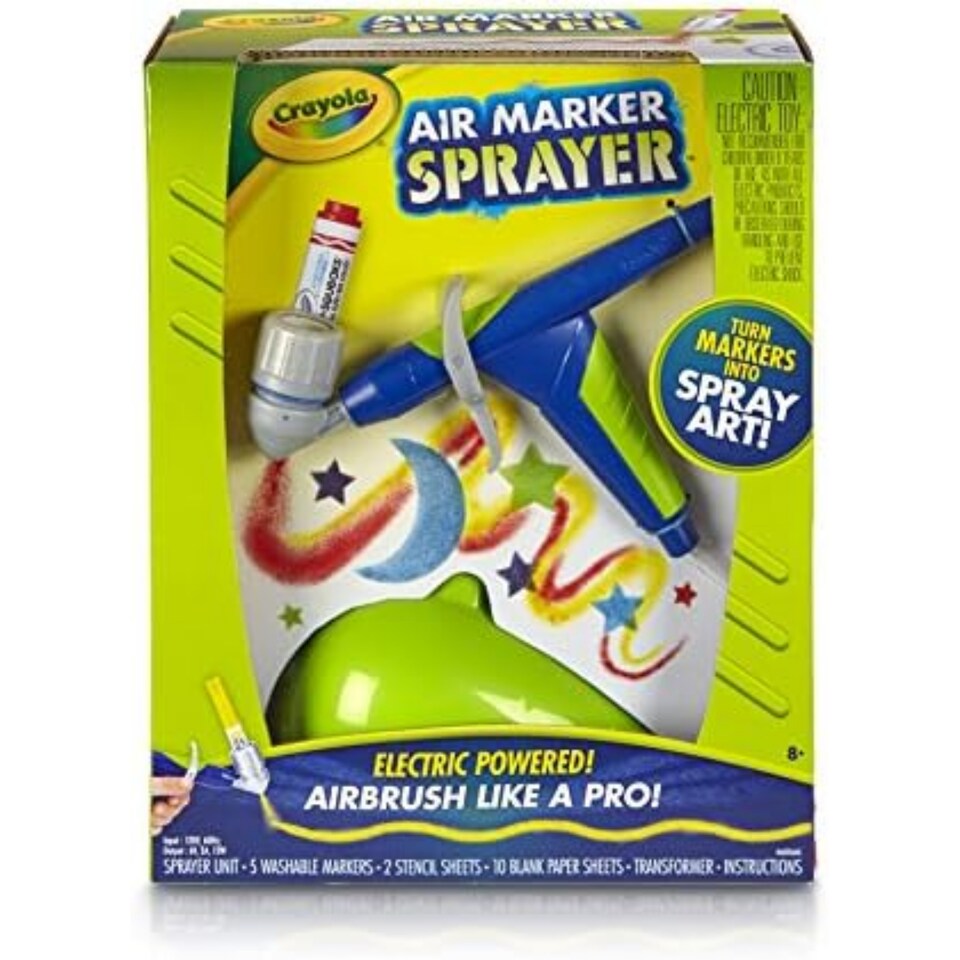 image 1 of Crayola Air Marker Sprayer Airbrush Kit