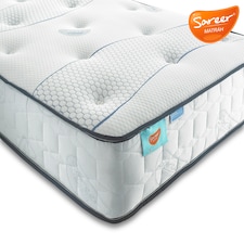 Sareer Cool Blue Memory Foam Open Coil Mattress 5FT White | King