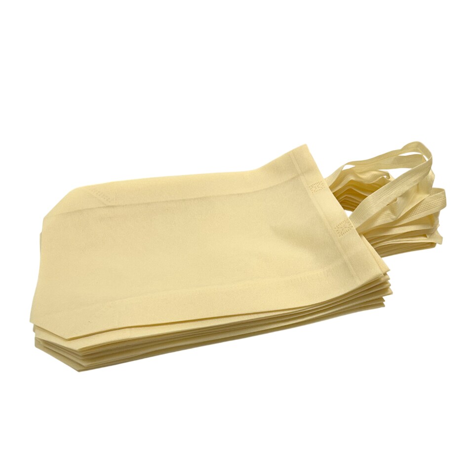 image 1 of Pack of 25 Ivory Coloured 35x41x12cm Non-Woven Bags with Handle | Cream