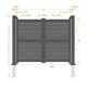 image 2 of Double Swing Gate 4000x1800mm Black - Horizontal Solid Infill and Flat Top Black