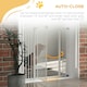 image 3 of PawHut 74-100cm Adjustable Metal Pet Gate Safety Barrier w/Auto-Close Door White