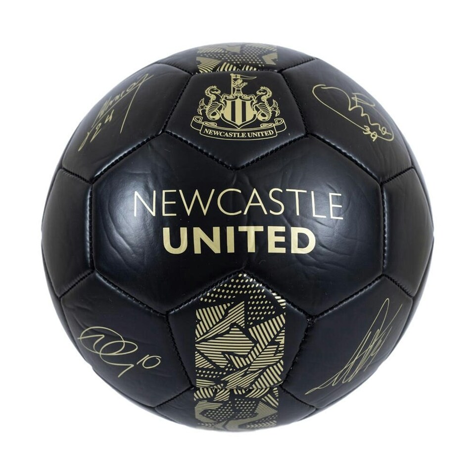 image 1 of Newcastle United FC Phantom Signature Football - Black/Gold - 1