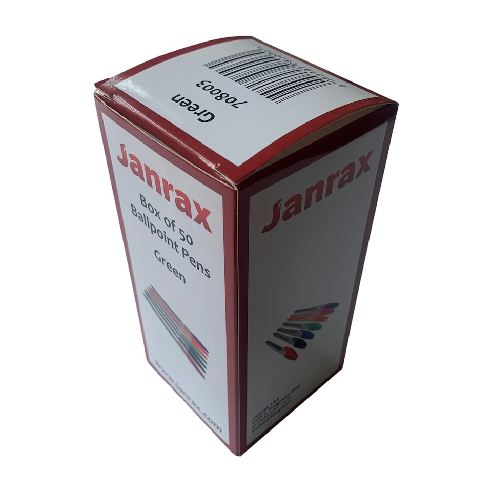 image 1 of Box of 50 Green Ballpoint Pens Smooth Glide by Janrax