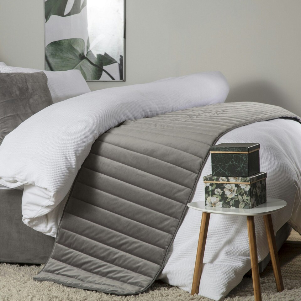 Belledorm Verona Bed Runner - Charcoal - One Size