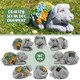 image 6 of Solar Dog & Cat Statue Set (Dog: 10x14x20cm, Cat: 11.5x22x15cm) – Garden Ornaments with Succulents & LED Lights