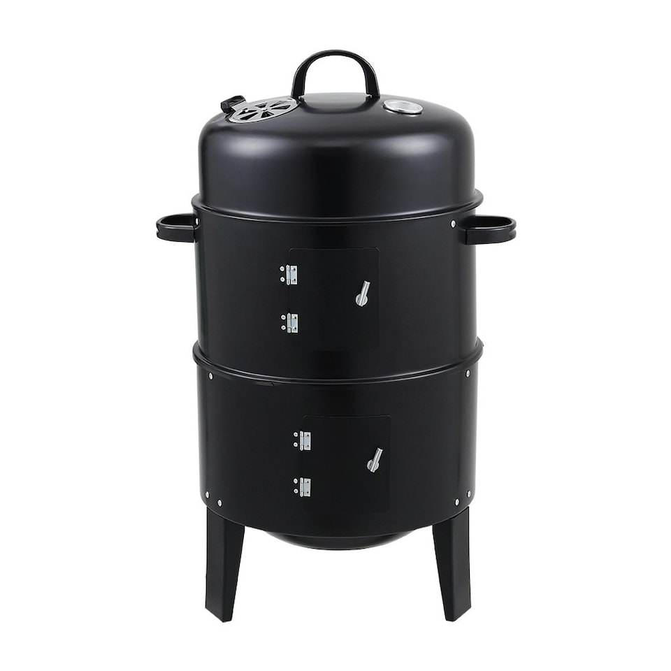 image 1 of Living and Home Outdoor BBQ Upright Charcoal Smoker Grill