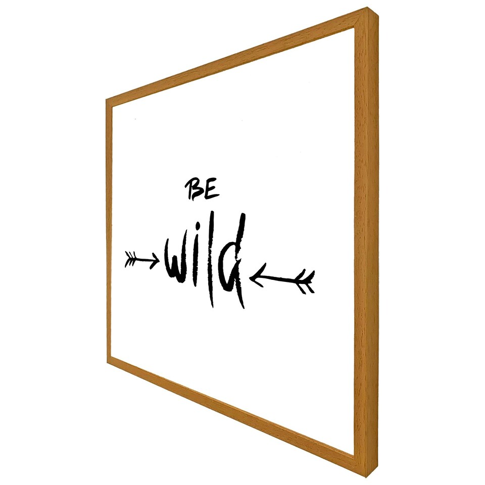 image 1 of Be wild. inspirational quote (Picture Frame) Brown | M