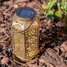 ValueLights Solar Lantern Matte Copper Lantern with Copper Oval Shade and Integrated LED .1W Warm White 3000K Bulb