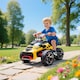 image 2 of AIYAPLAY Kids Electric Ride On Car, 12V Battery Powered Ride On ATV with MP3 Player, Horn, 2 Speeds, LED Lights, 3 Wheeler Electric Vehicle Toy Car for Boys & Girls Ages 3-8 | Yellow