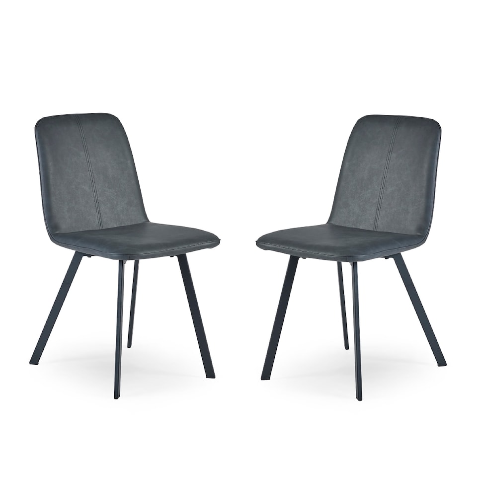 image 1 of Helmsley Premium Antique Black Dining Chairs - Set of 2