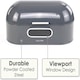image 2 of CALITEK Retro Bread Bin Round Top Kitchen Counter Coated Carbon Steel Grey