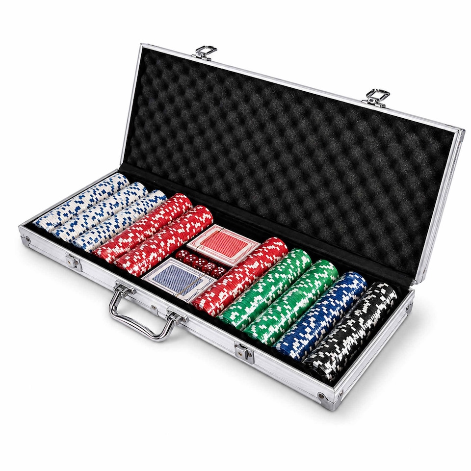 image 1 of Poker Set - 500 Piece Complete With Casino Style Case