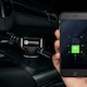 image 2 of TechStone Car Charger Dual USB In Car Fast Charging Adapter Quick Charge 3.0  Mini Phone Cigarette Lighter 12v Socket for iPhone XS XR Max 7 8 Plus, Air 2  iPad Pro Mini, Galaxy, LG, HTC