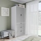 image 3 of 2 Door 3 Drawer Wardrobe with Hanging Rail - Modern Bedroom Storage Furniture | White | White with Grey Doors | 1
