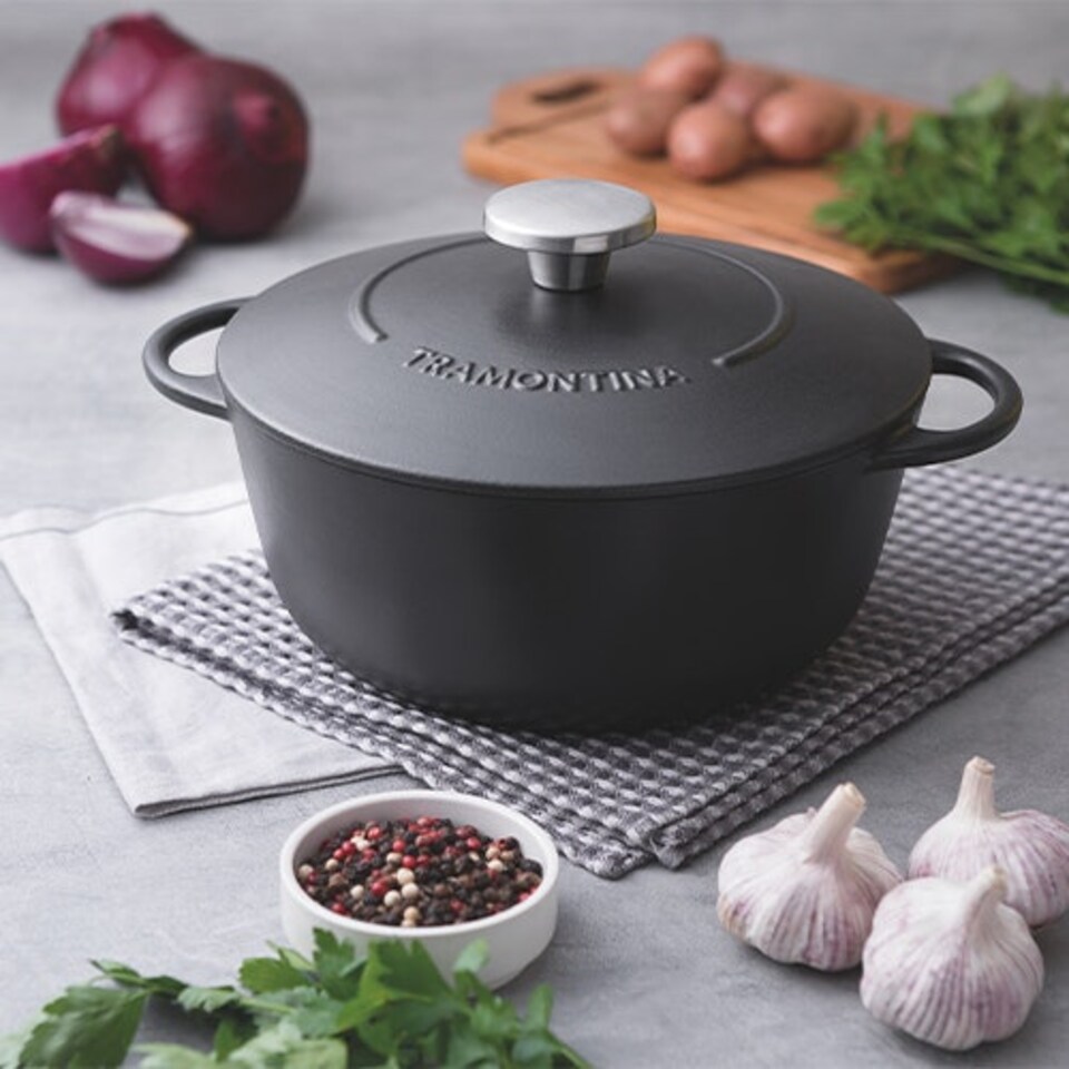 image 1 of Tramontina Enamelled Cast Iron Casserole Dish 28cm (6l)