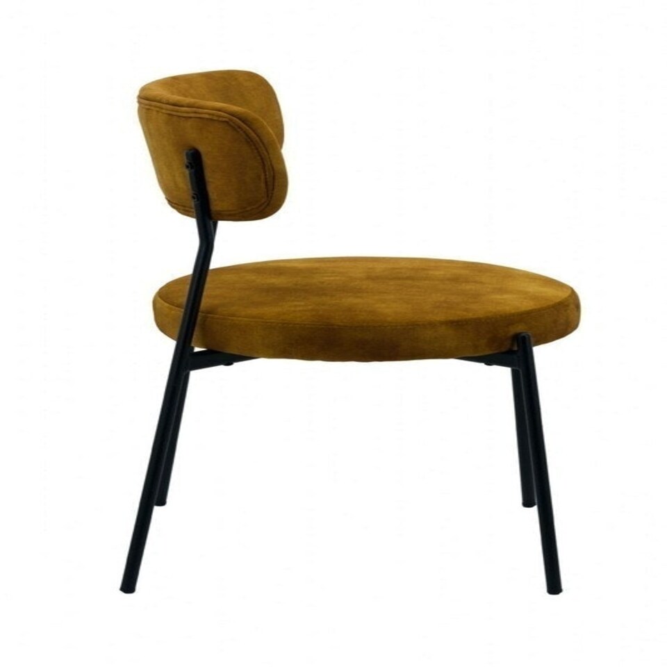 image 1 of Stackable Glenn Dining Chairs (Pack of 2) - Velvet - L52 x W52 x H78 cm - Mustard Brown