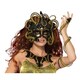 image 2 of Bristol Novelty Unisex Medusa Eye Mask With Ribbon Tie - Black/Gold - One Size One Size