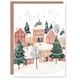 image 1 of Townscape Decorated Trees Festive Fun Xmas Art Blank Christmas Card