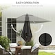 image 3 of Outsunny Sun Parasol with Vent, Table Umbrella for Patio, Garden, Pool, Grey
